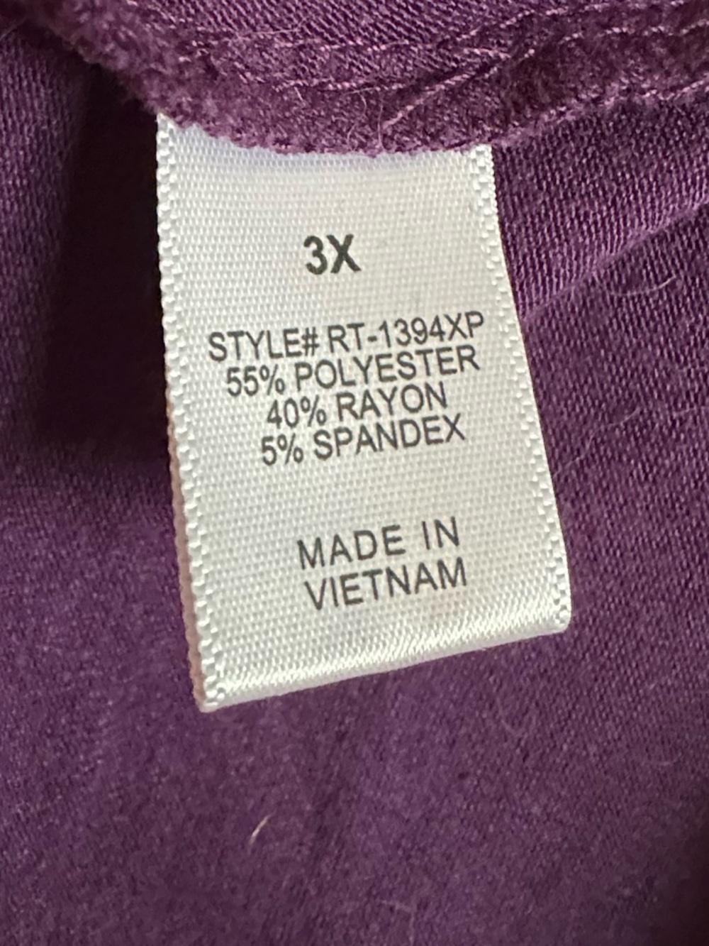 Zenana Outfitters Purple Lattice V-Neck Tunic - Picture 6 of 7